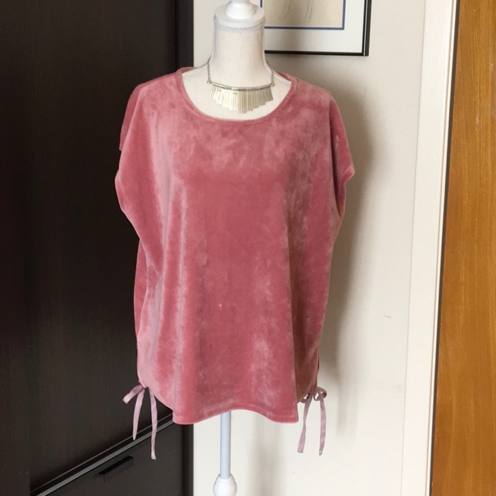 Pink Velour Vince Camuto top